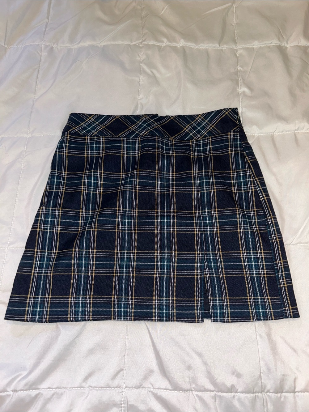 Plaid print skirt
